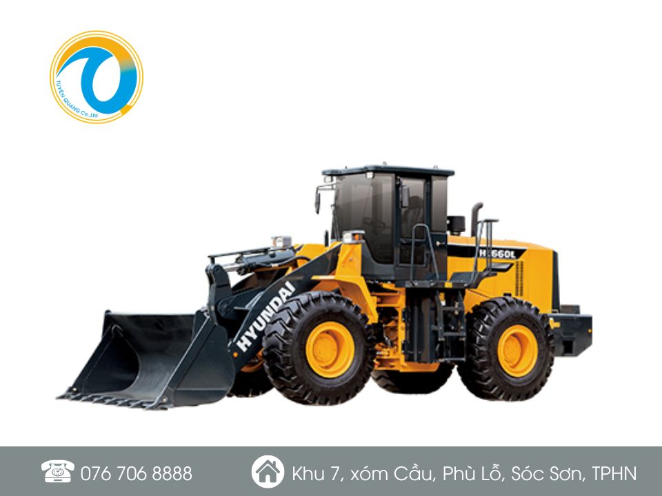 MÁY XÚC LẬT BÁNH LỐP HYUNDAI model HL665
