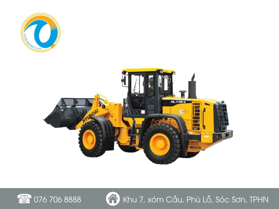 MÁY XÚC LẬT BÁNH LỐP HYUNDAI model HL730-9
