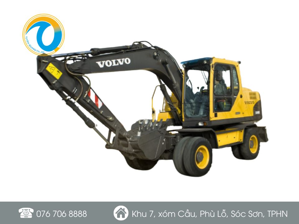 MÁY XÚC ĐÀO BÁNH LỐP VOLVO EW145B