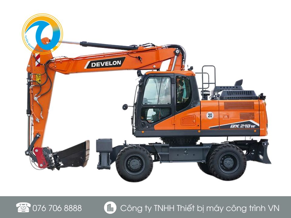 Máy đào bánh lốp DEVELON DX210WA