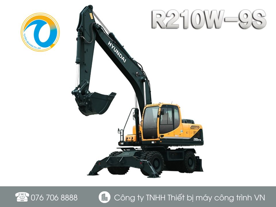 MÁY XÚC ĐÀO BÁNH LỐP HYUNDAI R210W-9S