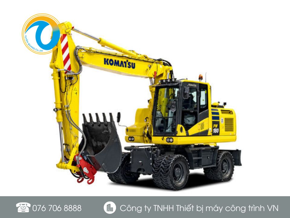 Máy đào bánh lốp Komatsu PW180-10