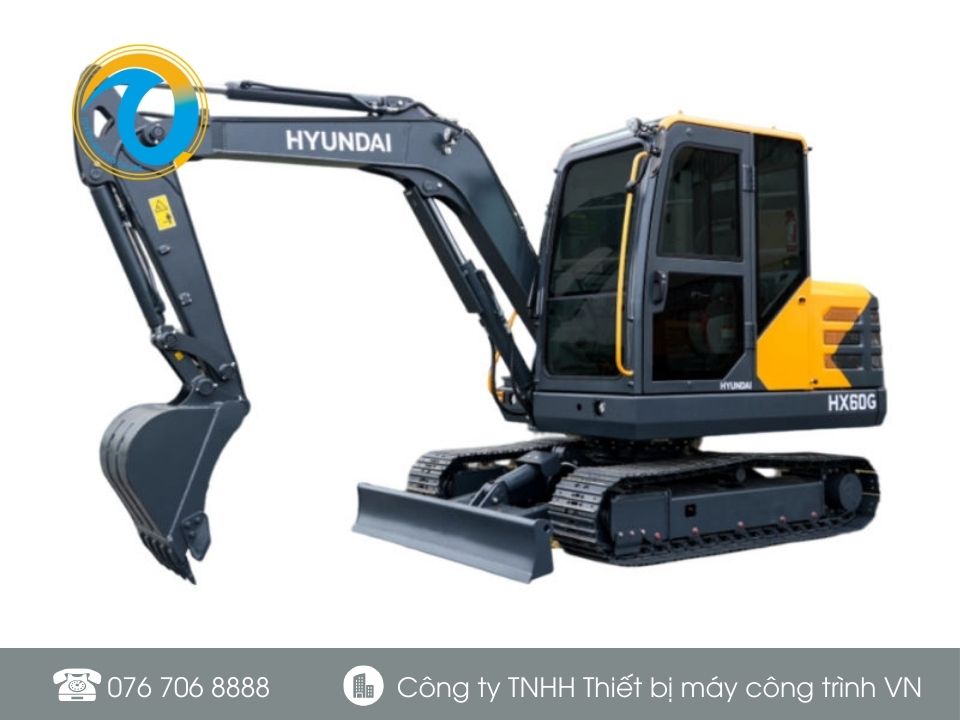 Máy đào bánh xích Hyundai HX60G gầu 0,25m3